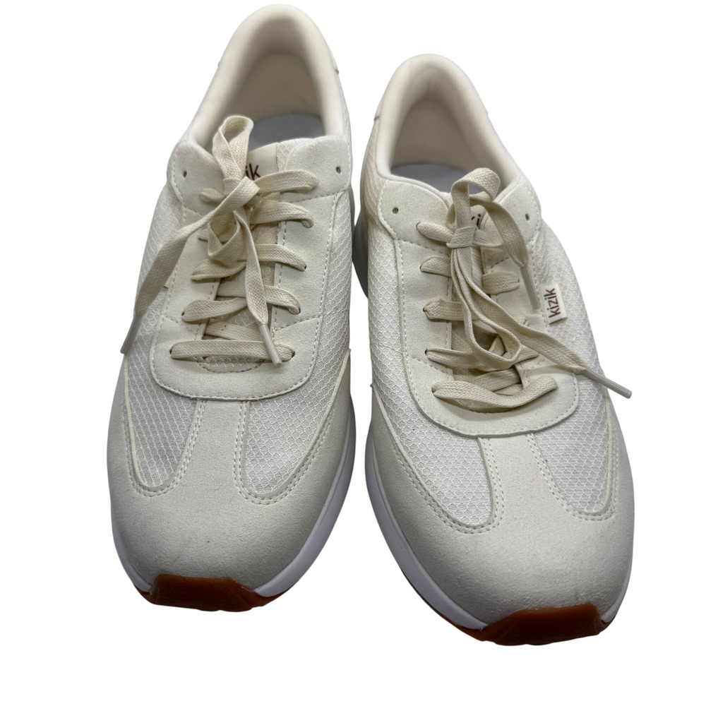Kizik Athens Cream Hands Free Sneakers E5FC WCHA2504-1B Mens 12 / Womens 14
